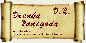 Drenka Manigoda vizit kartica